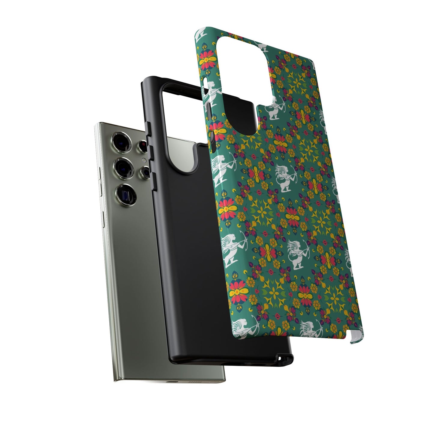 Tough Cases, Sagittarius, Zodiac, Flower Pattern