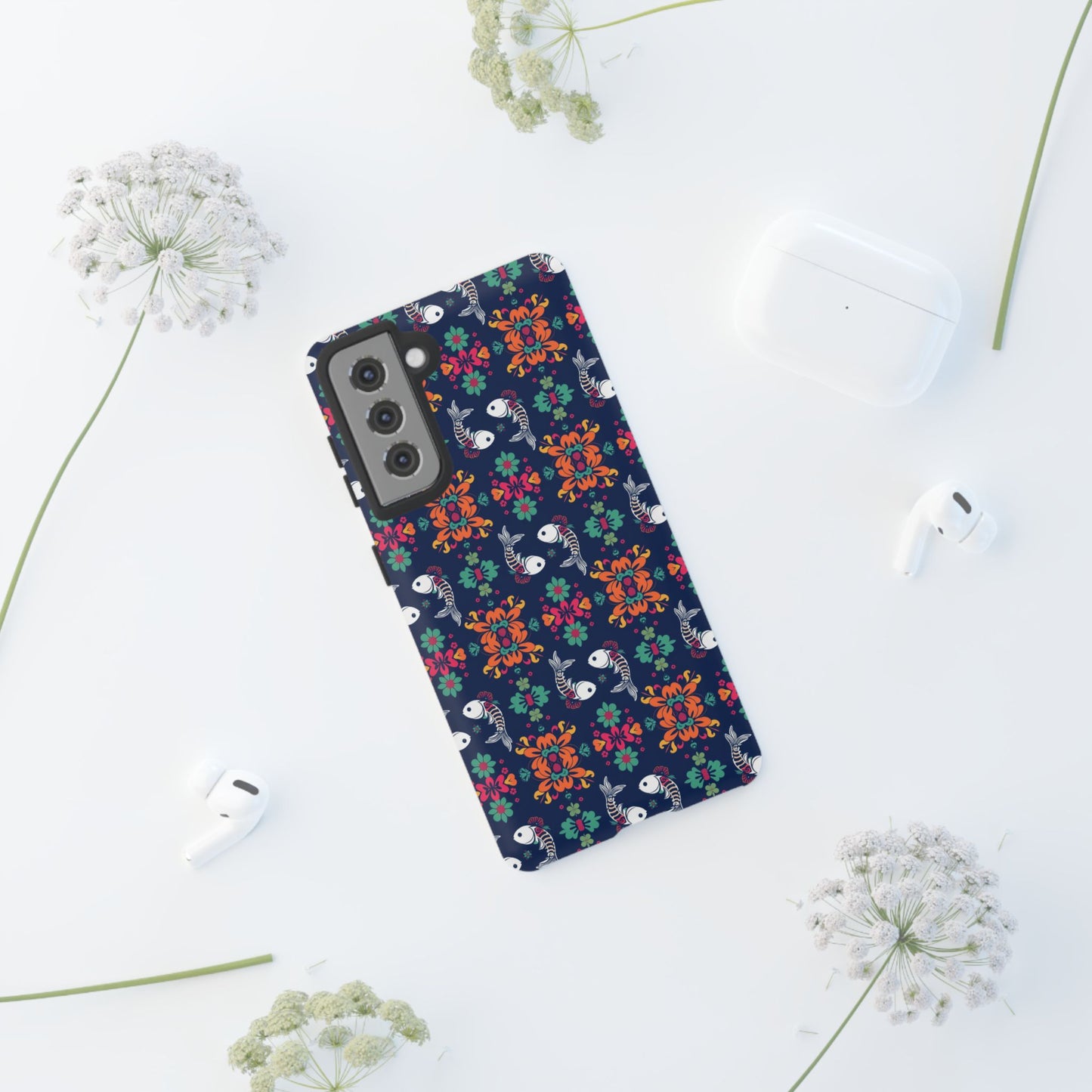 Tough Cases, Pisces, Zodiac, Flower Pattern