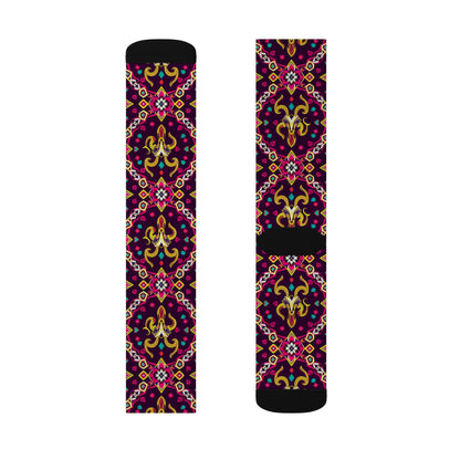 Sublimation Socks, Capricorn, Zodiac, Jewel Pattern