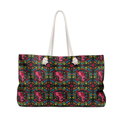 Weekender Bag, Virgo, Zodiac, Flower Pattern