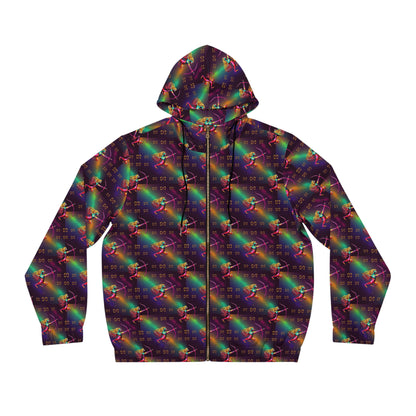 Full-Zip Hoodie (AOP), Sagittarius, Zodiac v3, Pattern
