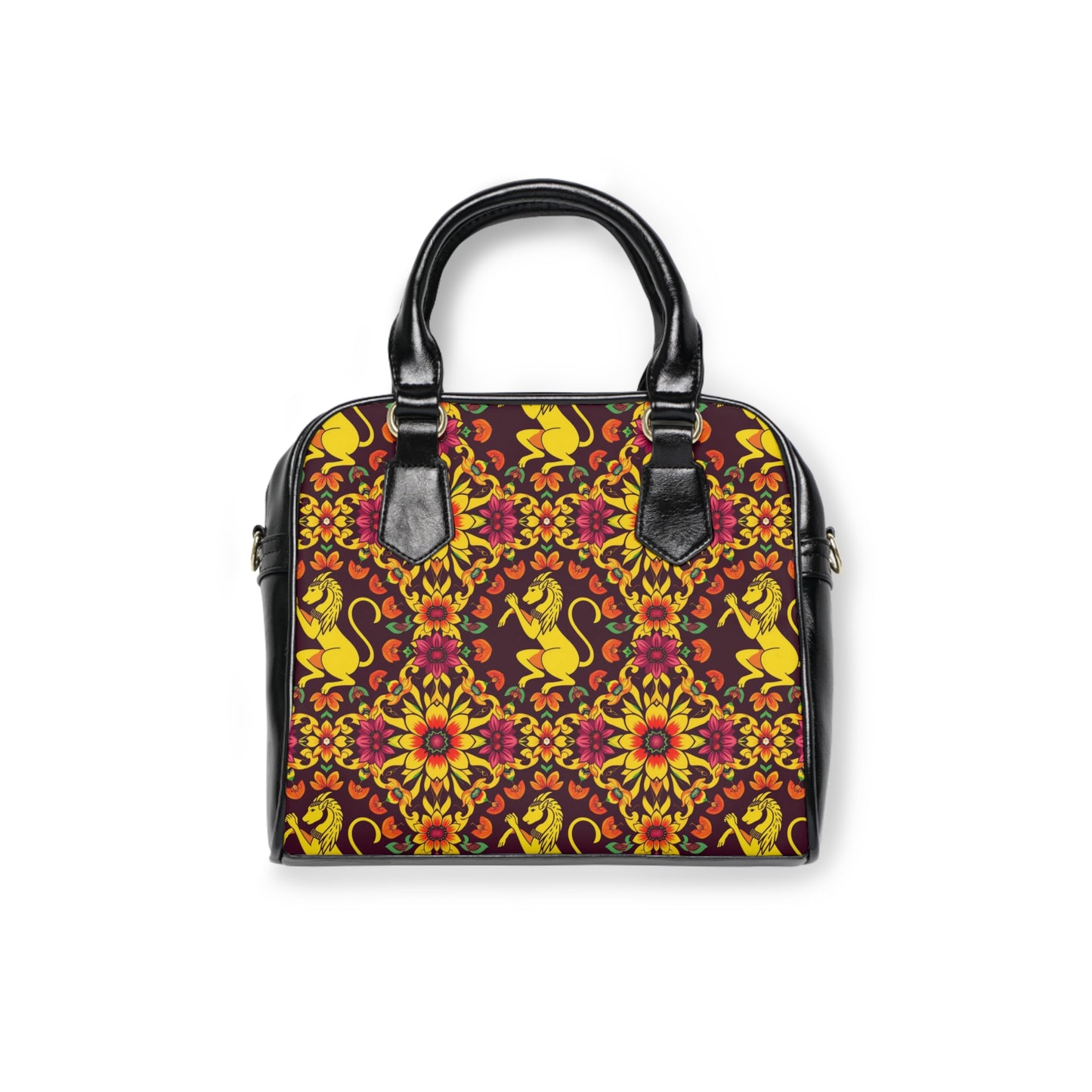 Shoulder Handbag, Virgo, Zodiac v1, Flower Pattern