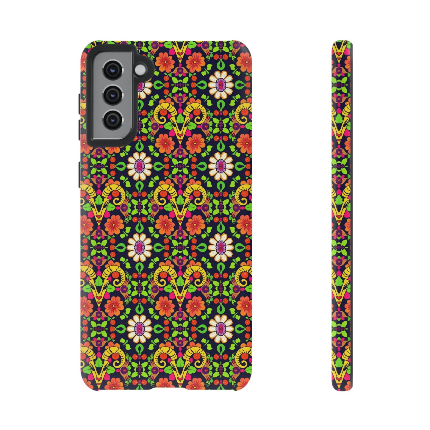 Tough Cases, Aries, Zodiac v4, Flower Pattern