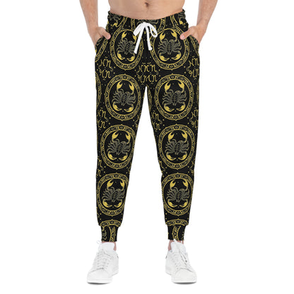 Athletic Joggers, Zodiac Design, Pattern v1, Scorpio, AOP