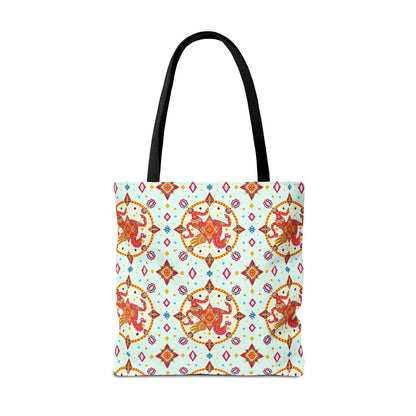 Tote Bag (AOP), Aquarius, Zodiac v1, Jewel Pattern