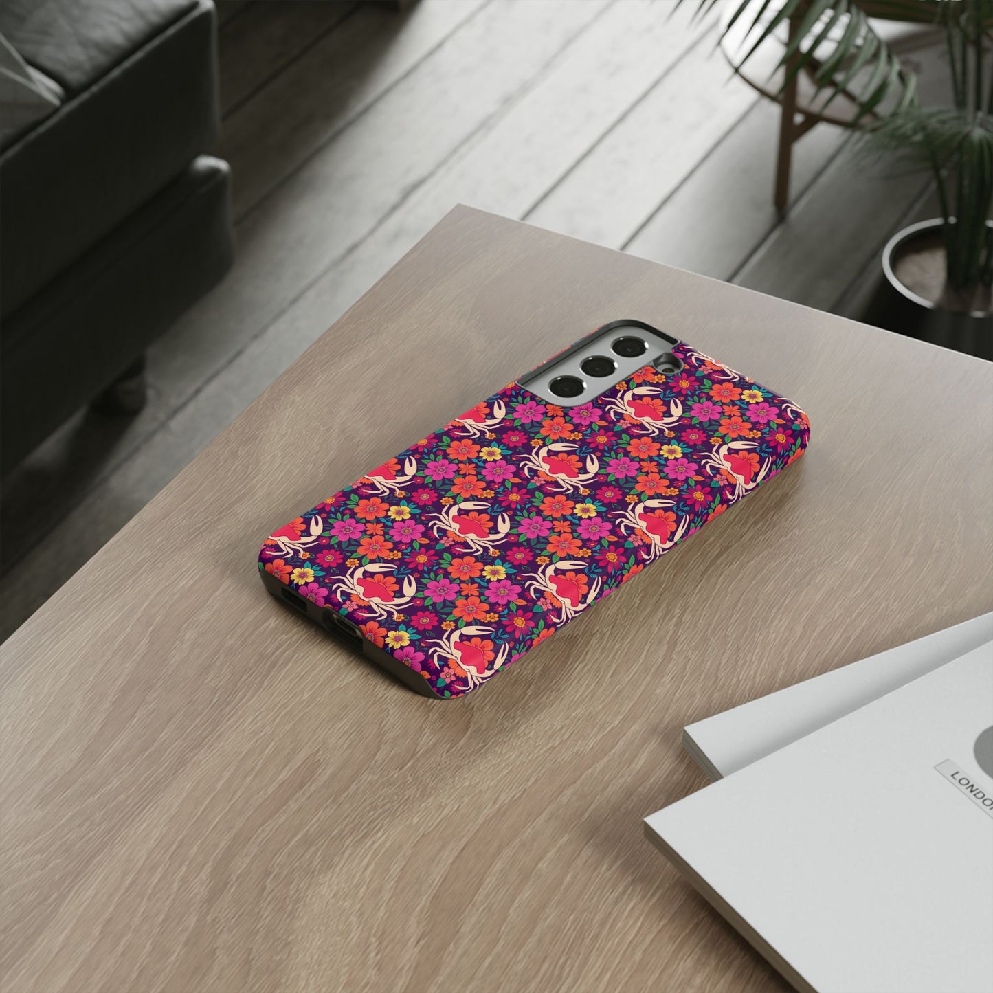 Tough Cases, Cancer, Zodiac v1, Flower Pattern