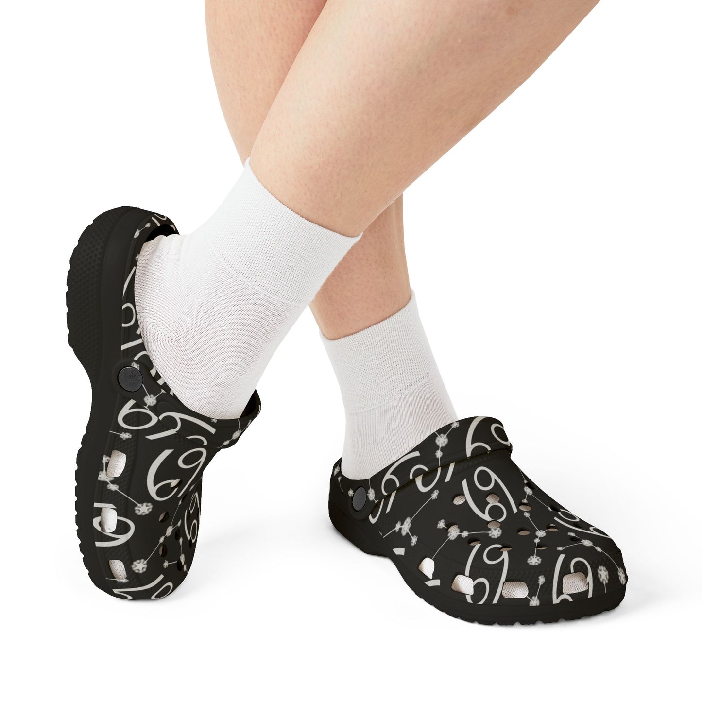 EVA Foam Rubber Shoes (AOP), Material 100% EVA, Cancer Zodiac Design