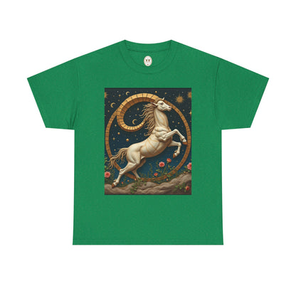 Unisex Heavy Cotton T-Shirt, Aries Animal 1v, Zodiac Design