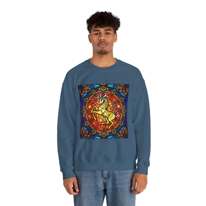 Unisex Heavy Blend™ Crewneck Sweatshirt, Glass 1, Capricorn Zodiac Design
