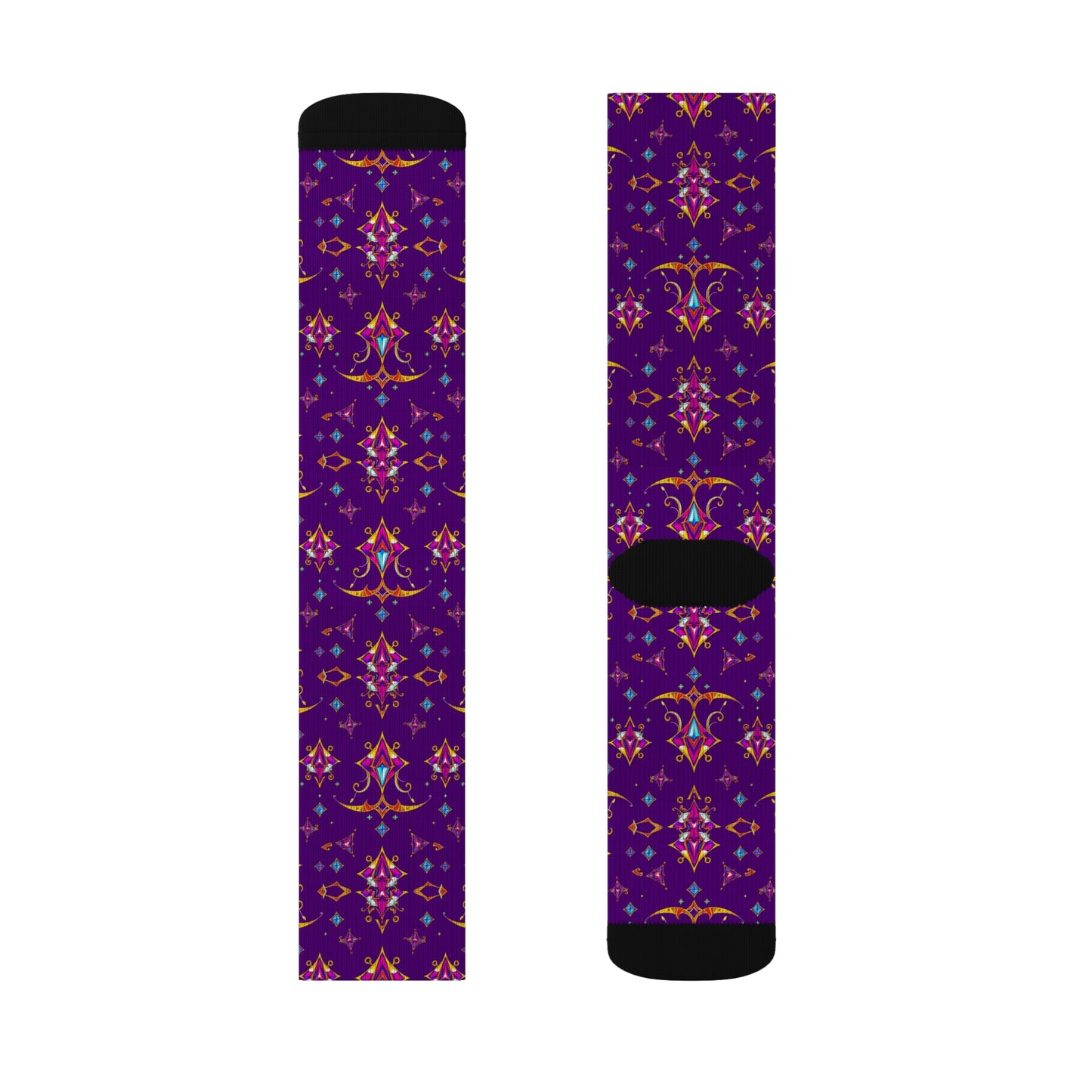 Sublimation Socks, Sagittarius, Zodiac v4, Jewel Pattern