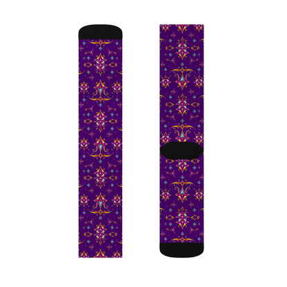 Sublimation Socks, Sagittarius, Zodiac v4, Jewel Pattern