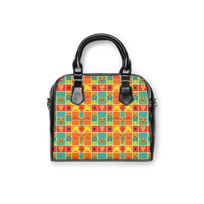 Shoulder Handbag, Leo, Zodiac v1, Shapes Pattern
