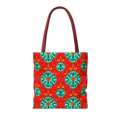 Tote Bag (AOP), Aries, Zodiac v1, Jewel Pattern