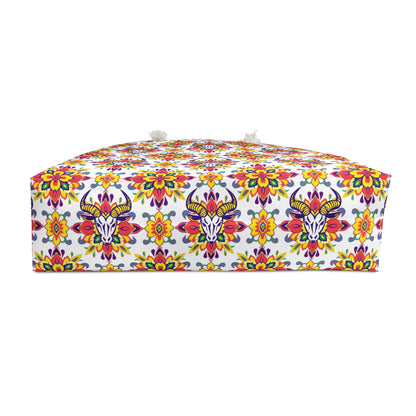 Weekender Bag, Taurus, Zodiac v3, Flower Pattern