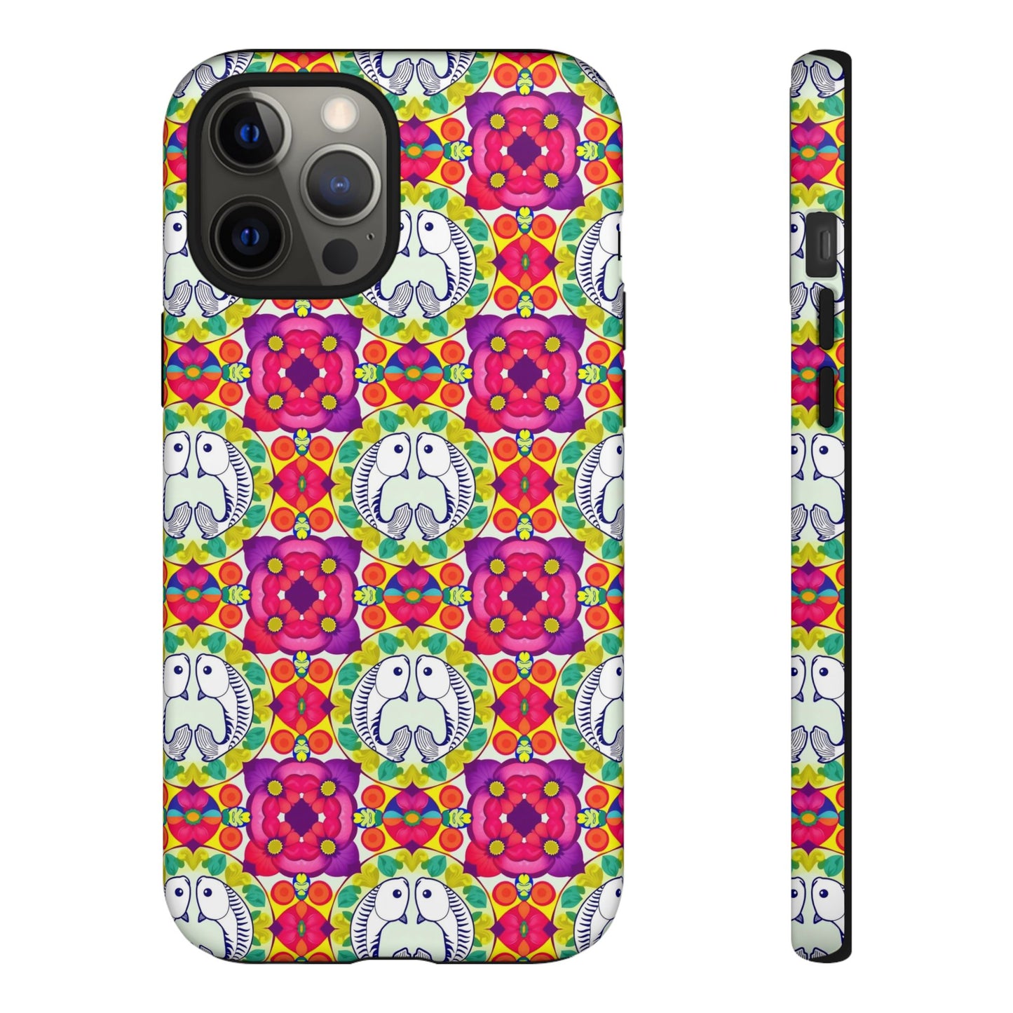 Tough Cases, Pisces, Zodiac v2, Flower Pattern