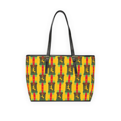 Leather Shoulder Bag, Capricorn, Zodiac v4, Shapes Pattern