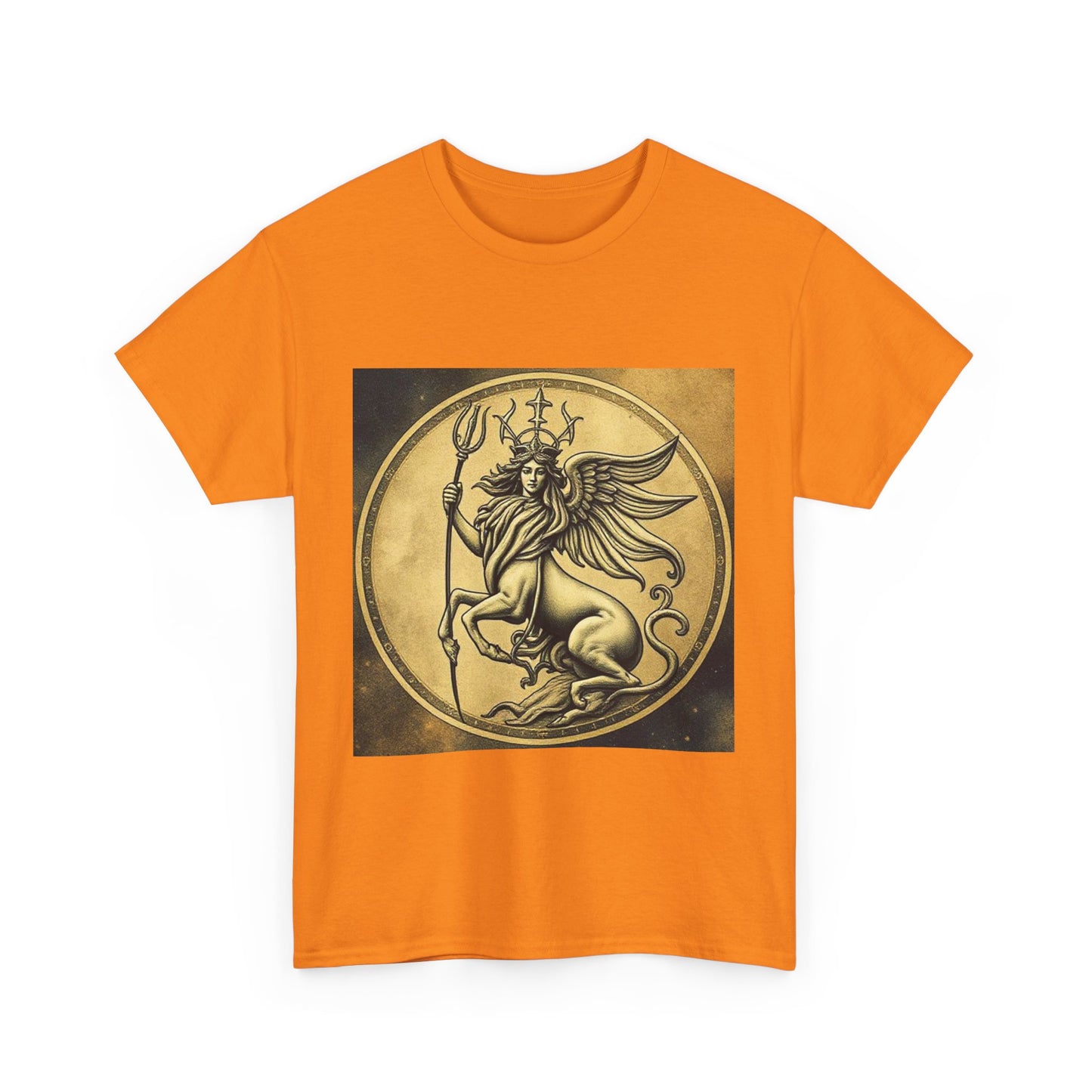 Unisex Heavy Cotton T-Shirt, Animal Angel v1, Virgo Zodiac Design