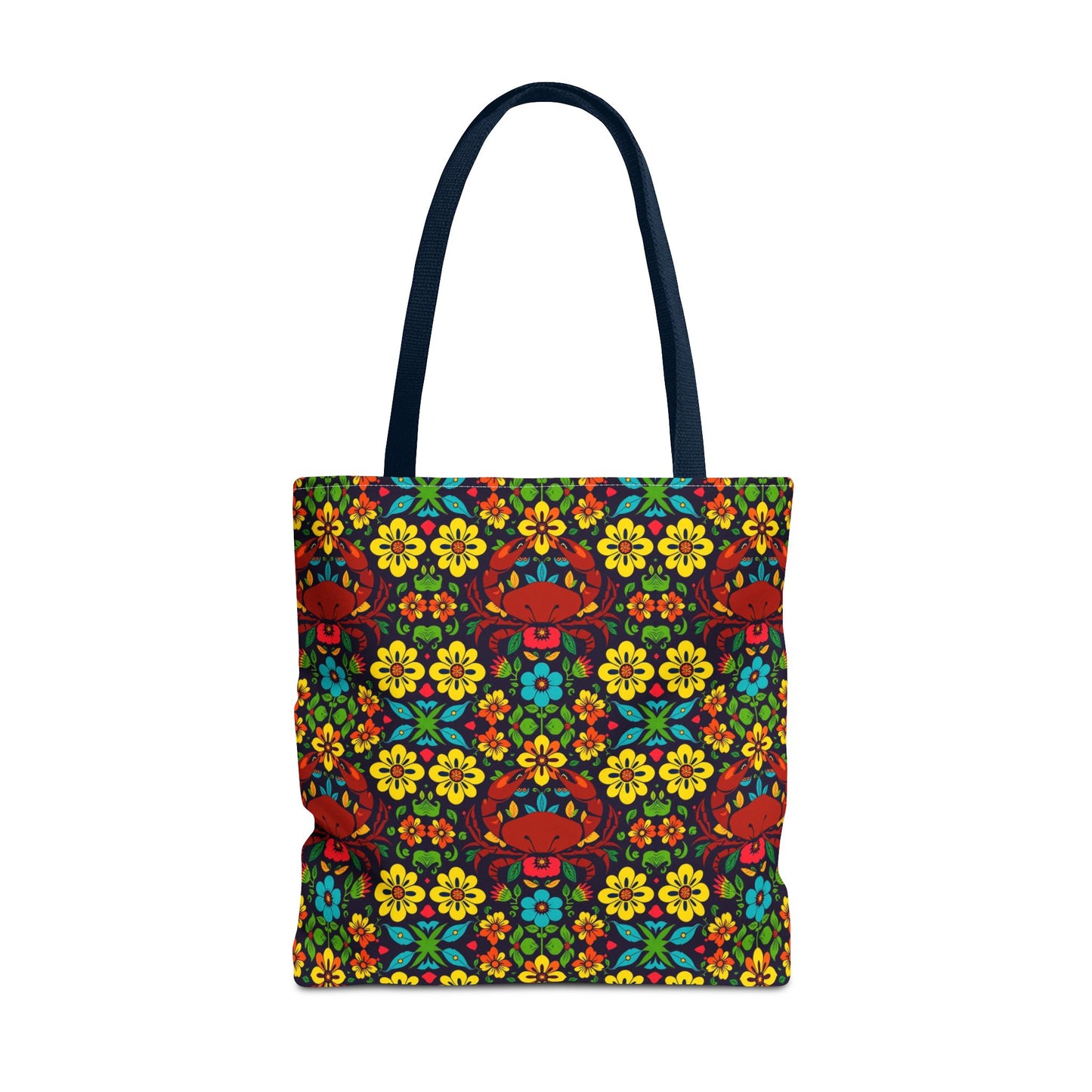 Tote Bag, (AOP), Cancer, Zodiac v4, Flower Pattern