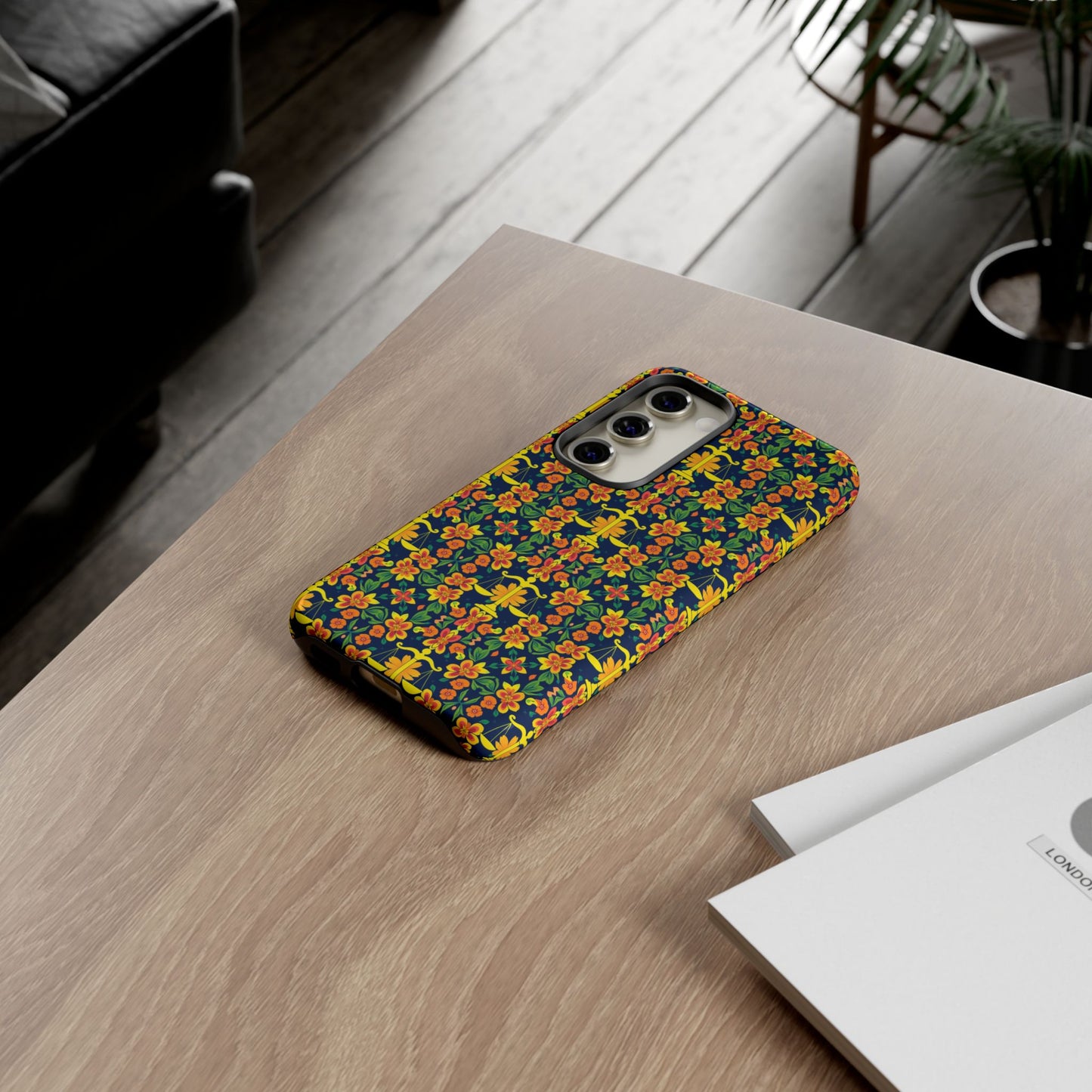 Tough Cases, Libra, Zodiac v3, Flower Pattern
