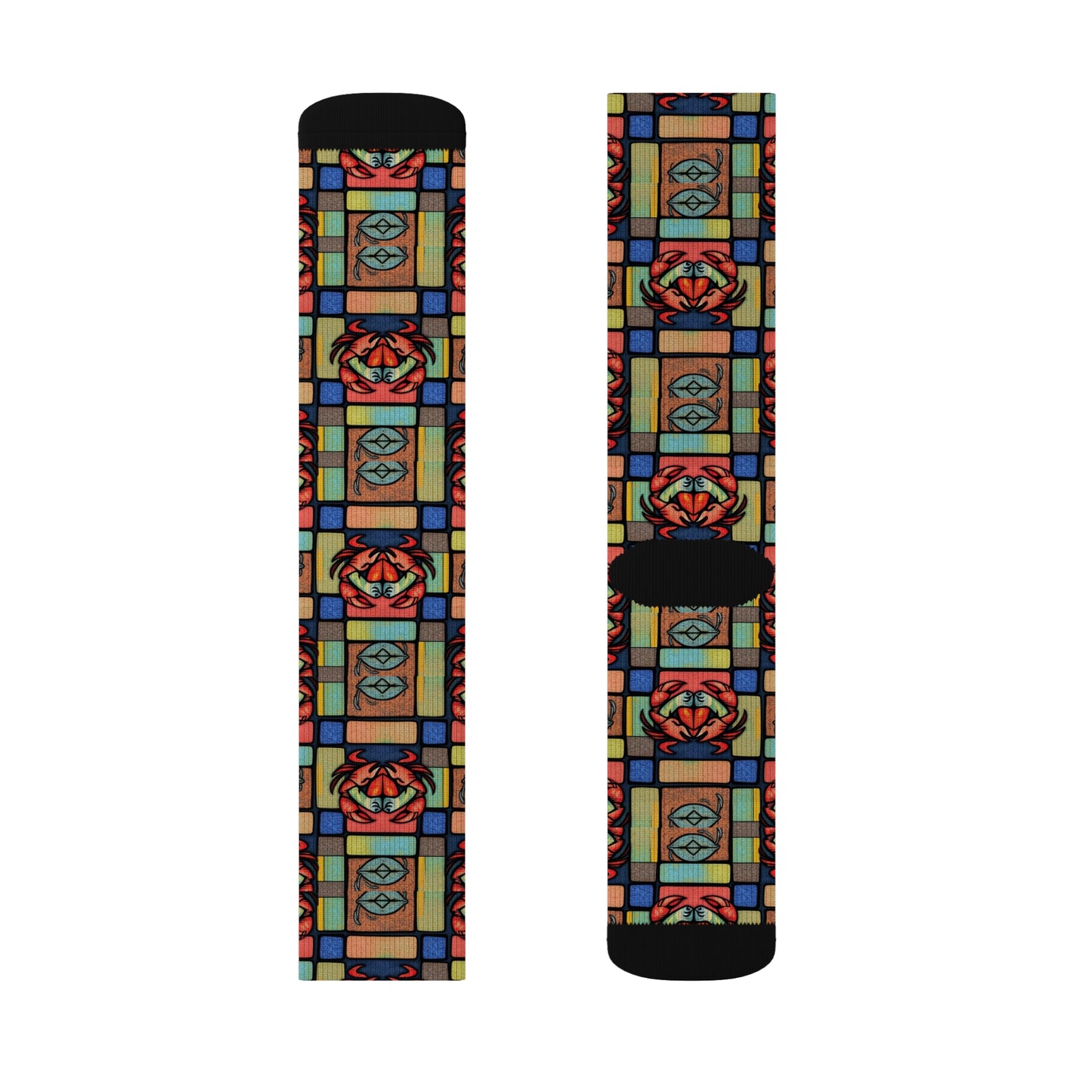 Sublimation Socks, Cancer, Zodiac v2, Shapes Pattern