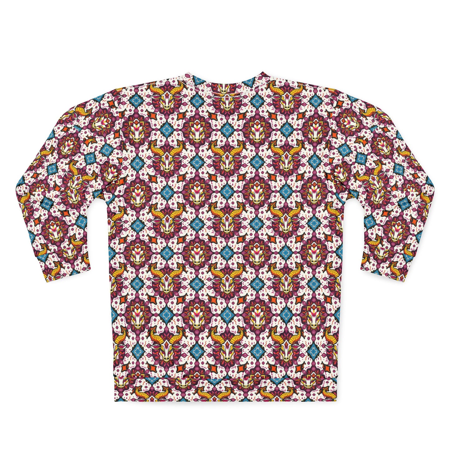 Unisex Sweatshirt (AOP), Taurus, Zodiac v3, Jewel Pattern
