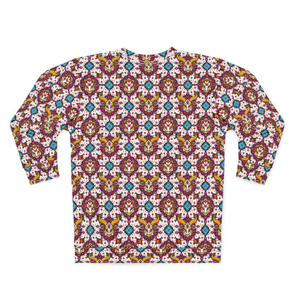 Unisex Sweatshirt (AOP), Taurus, Zodiac v3, Jewel Pattern