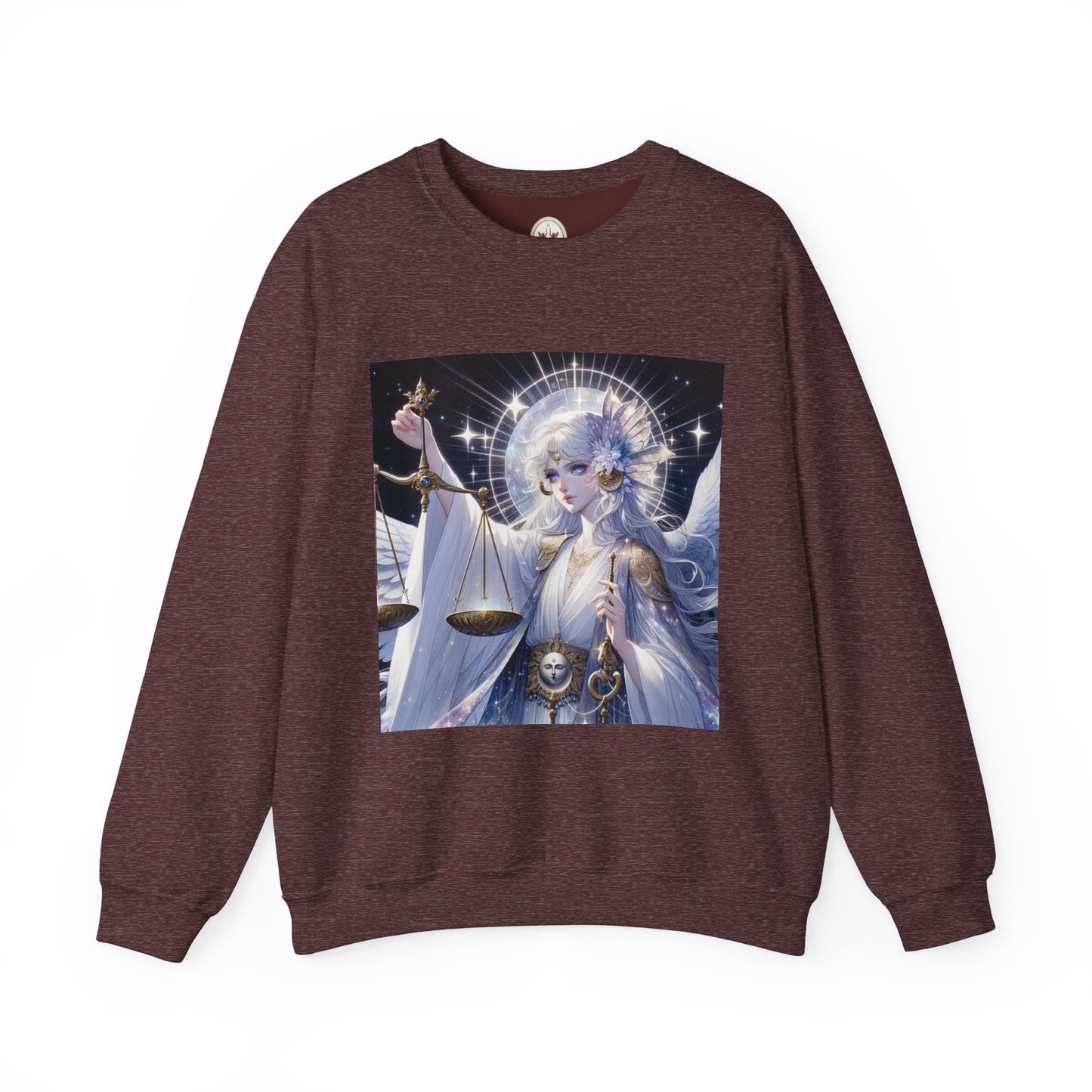Unisex Heavy Blend™ Crewneck Sweatshirt,anime angel, Libra Zodiac Design