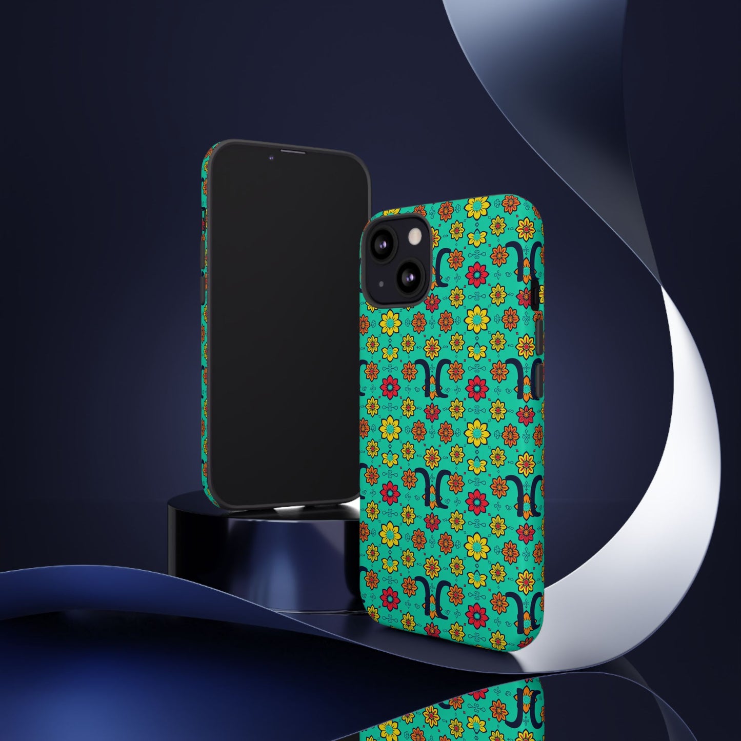 Tough Cases, Aquarius, Zodiac v2, Flower Pattern