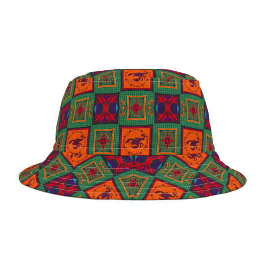 Bucket Hat, (AOP), Scorpio, Zodiac, Shape Pattern