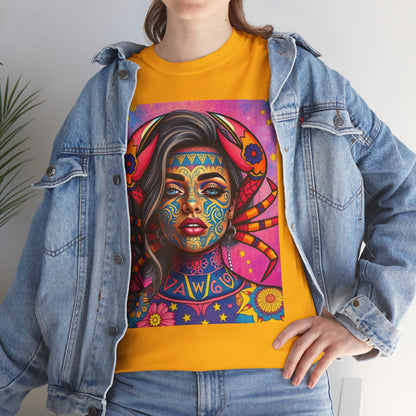Unisex Heavy Cotton T-Shirt, Cancer, Zodiac v3, Sexy Art