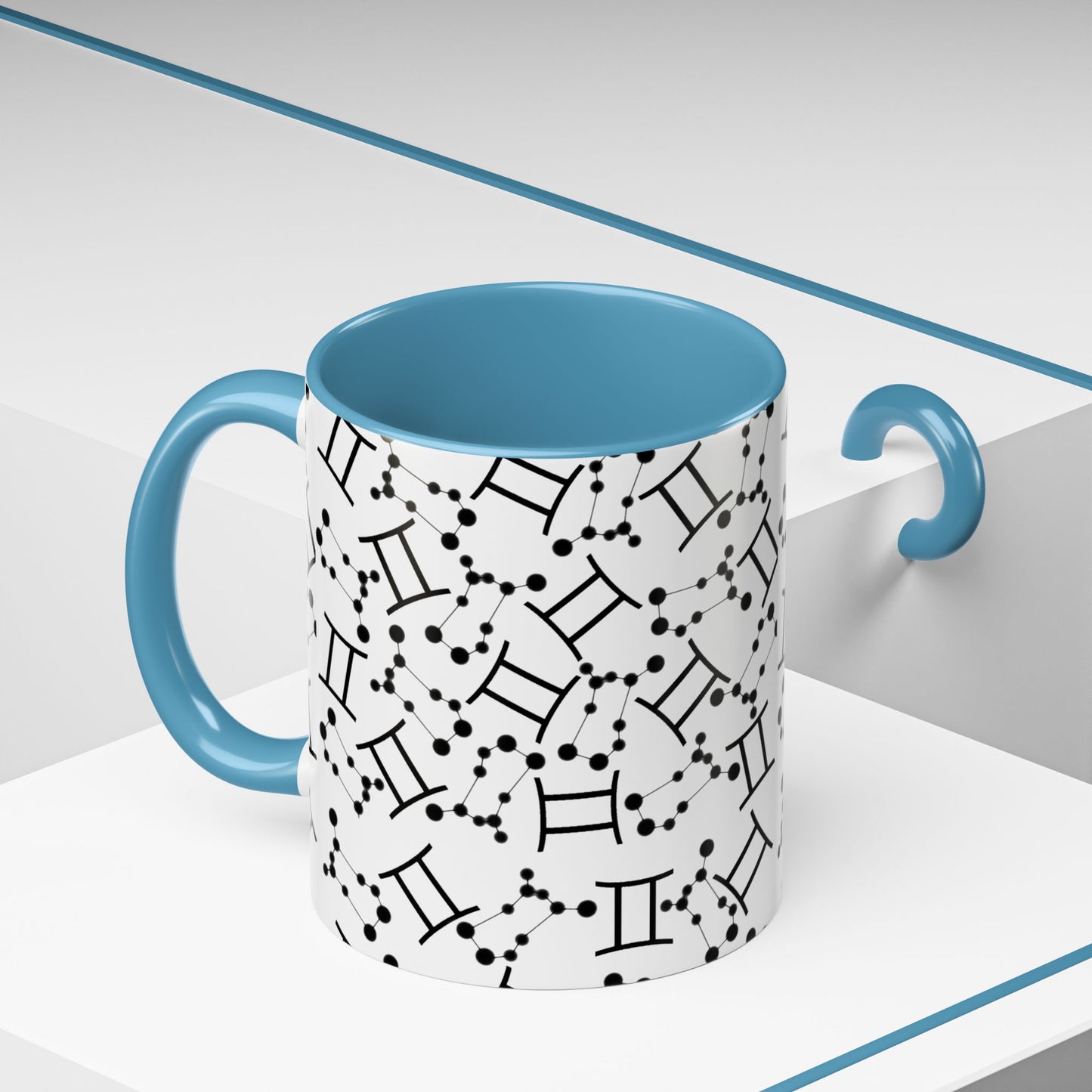 Accent Coffee Mug with the Gemini sign (11, 15oz)