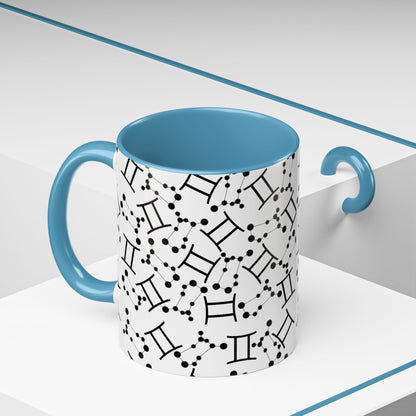 Accent Coffee Mug with the Gemini sign (11, 15oz)