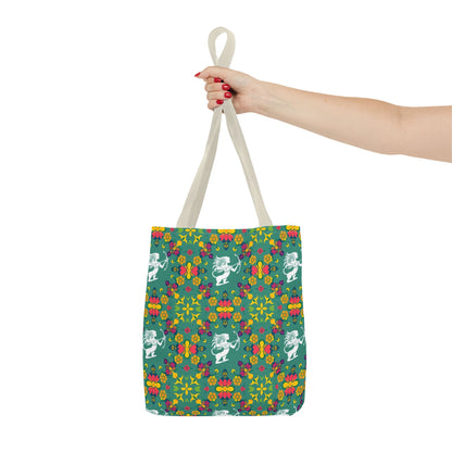 Tote Bag, (AOP), Sagittarius, Zodiac v6, Flower Pattern