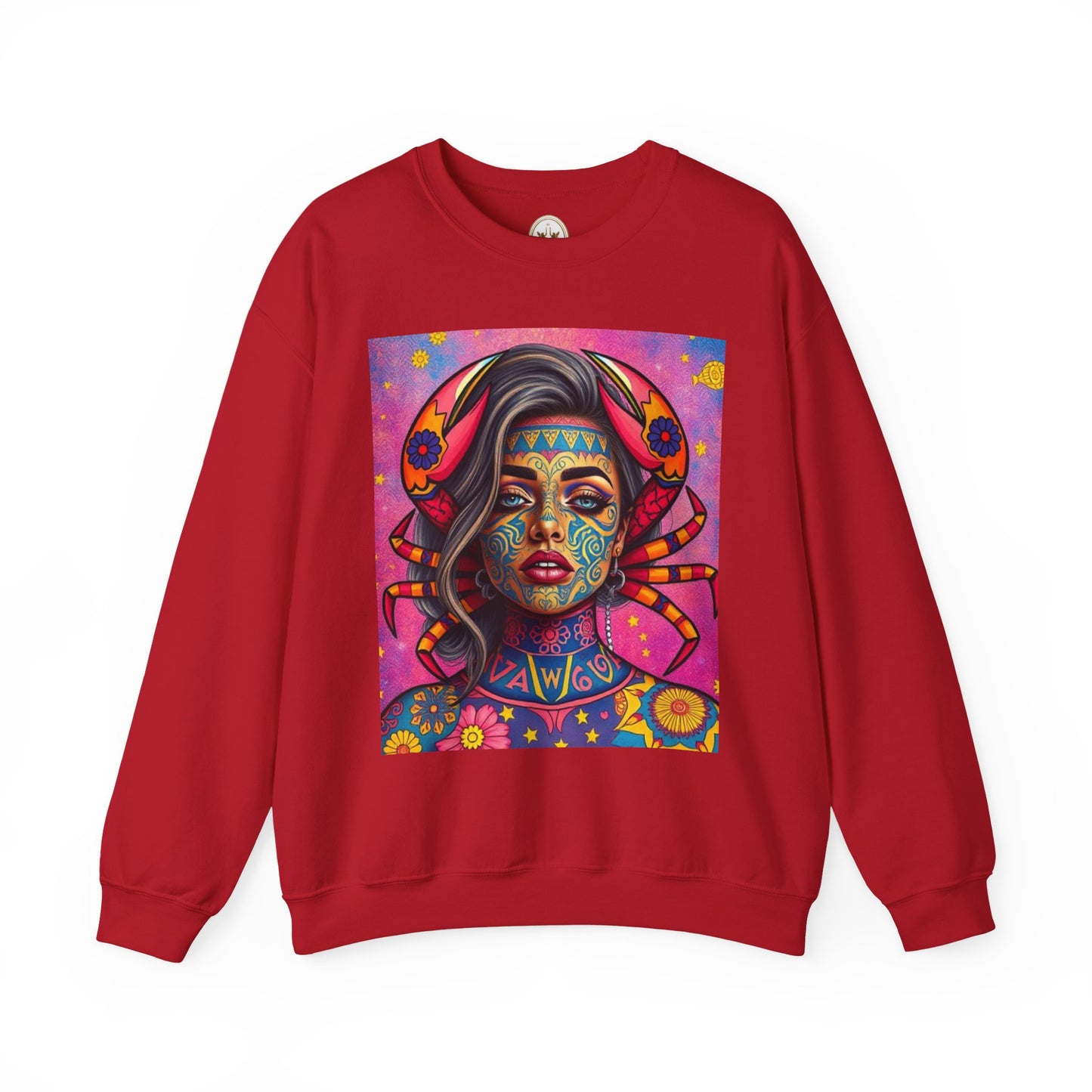 Unisex Heavy Blend™ Crewneck Sweatshirt, Cancer, Zodiac, Sexy Pattern