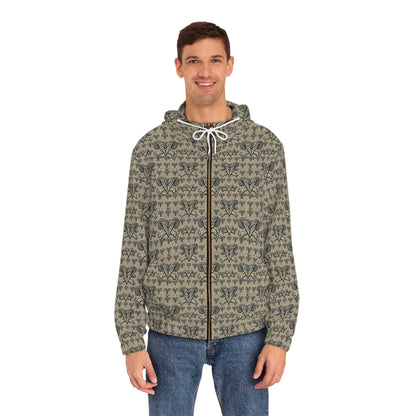Full-Zip Hoodie (AOP), Aries, Zodiac v2, Pattern