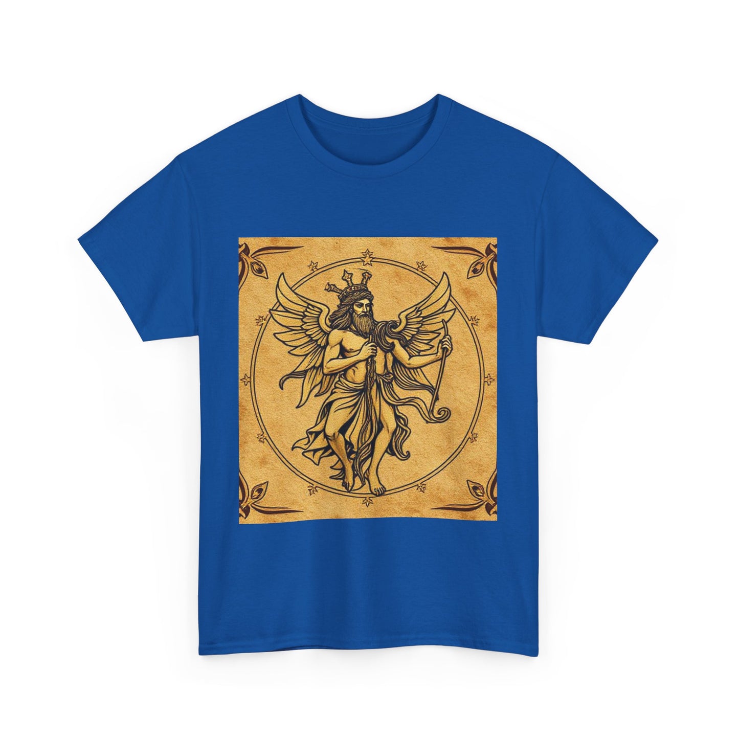 Unisex Heavy Cotton T-Shirt, Pencil Art, Gemini Zodiac Design