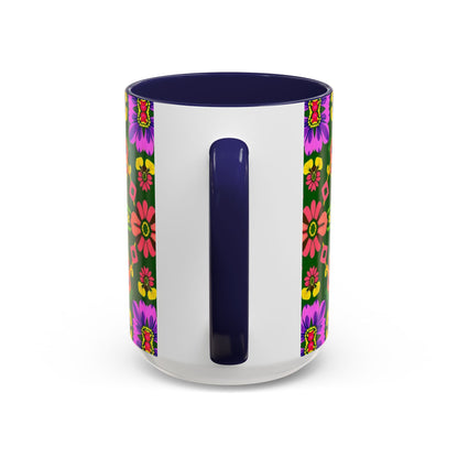 Accent Coffee Mug, Libra, Zodiac, Flower Pattern, (11, 15oz)