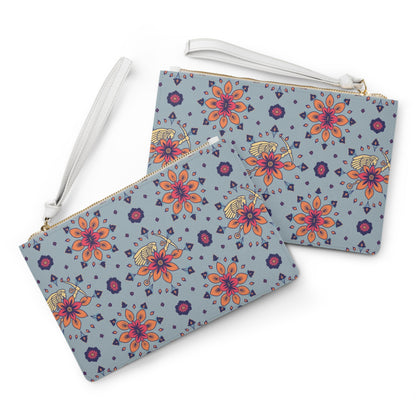 Clutch Bag, Sagittarius, Zodiac v1, Flower Pattern
