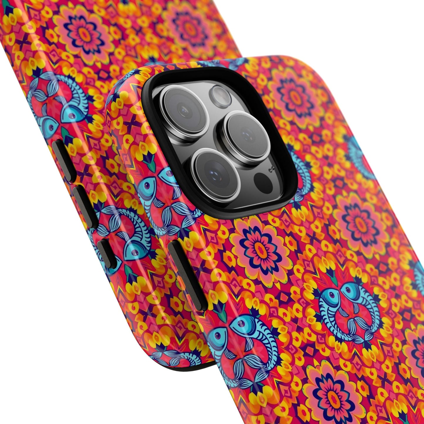 Tough Cases, Pisces, Zodiac v1, Flower Pattern