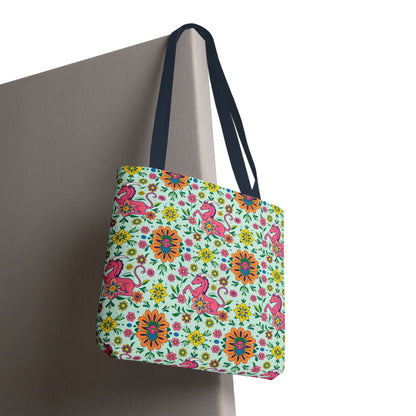 Tote Bag (AOP), Aquarius, Zodiac, Flower Pattern