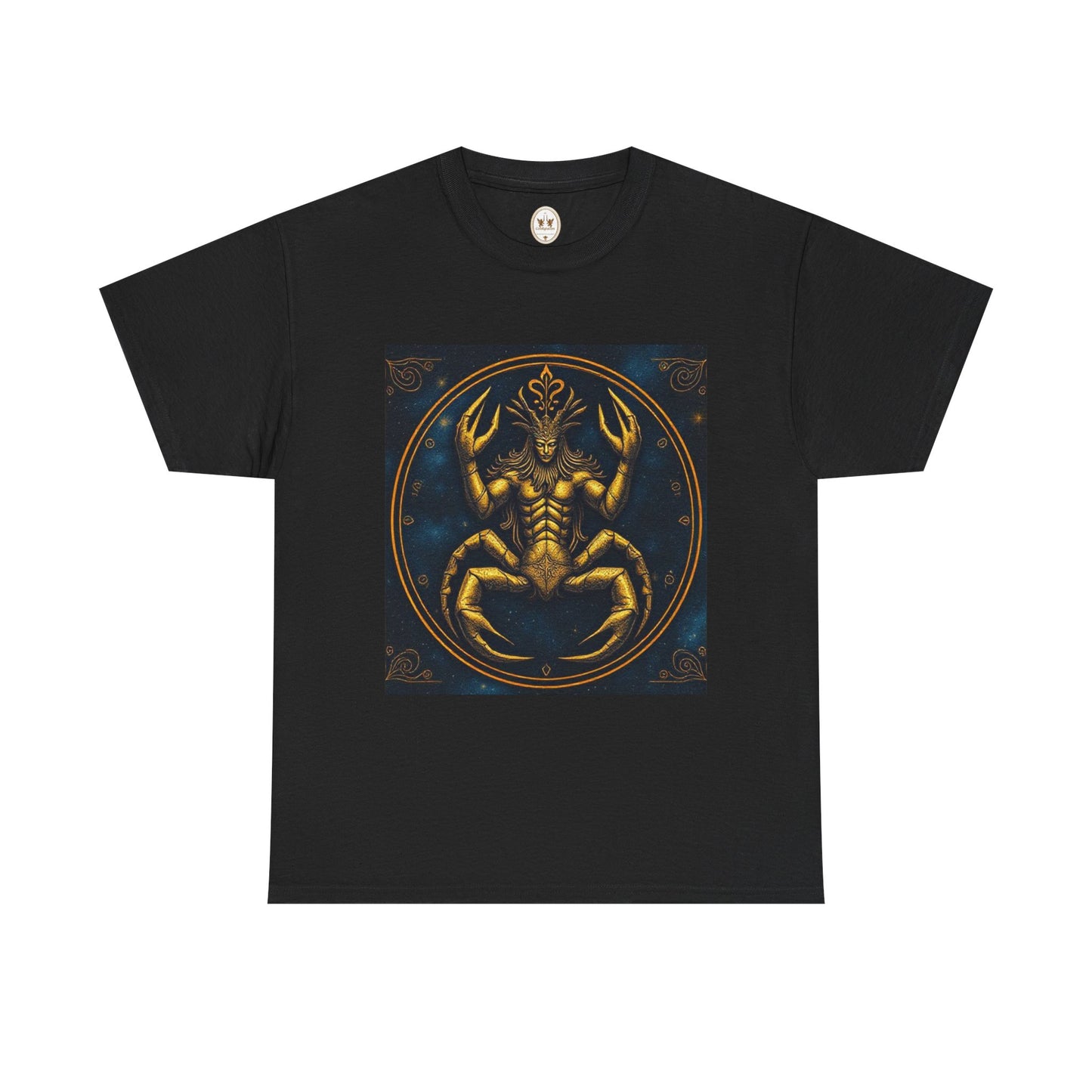 Unisex Heavy Cotton T-Shirt, Scorpion King 1v, Cancer Zodiac Design