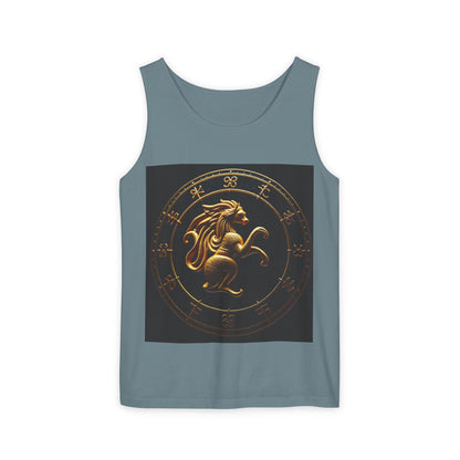 Unisex Garment-Dyed, Tank Top, Virgo Design, Planet Animal, 100% US cotton