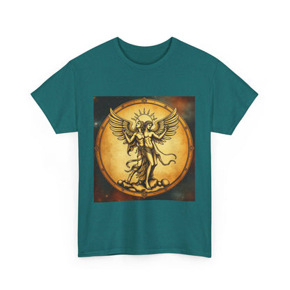 Unisex Heavy Cotton T-Shirt, Angel Twin, Gemini Zodiac Design