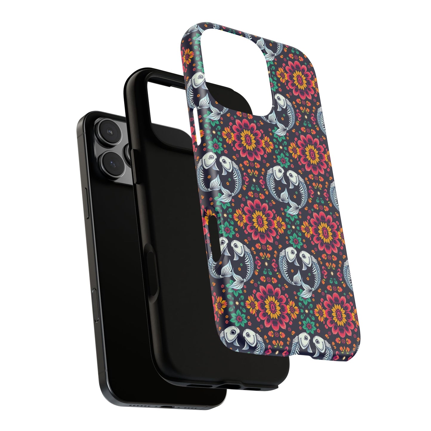 Tough Cases, Pisces, Zodiac v4, Flower Pattern