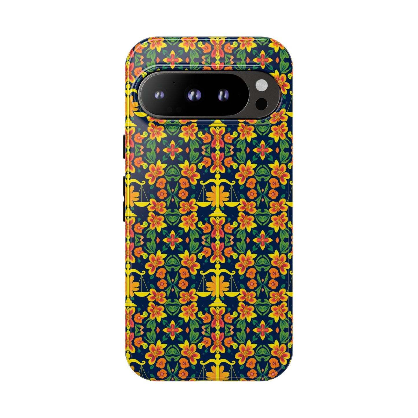 Tough Cases, Libra, Zodiac v3, Flower Pattern