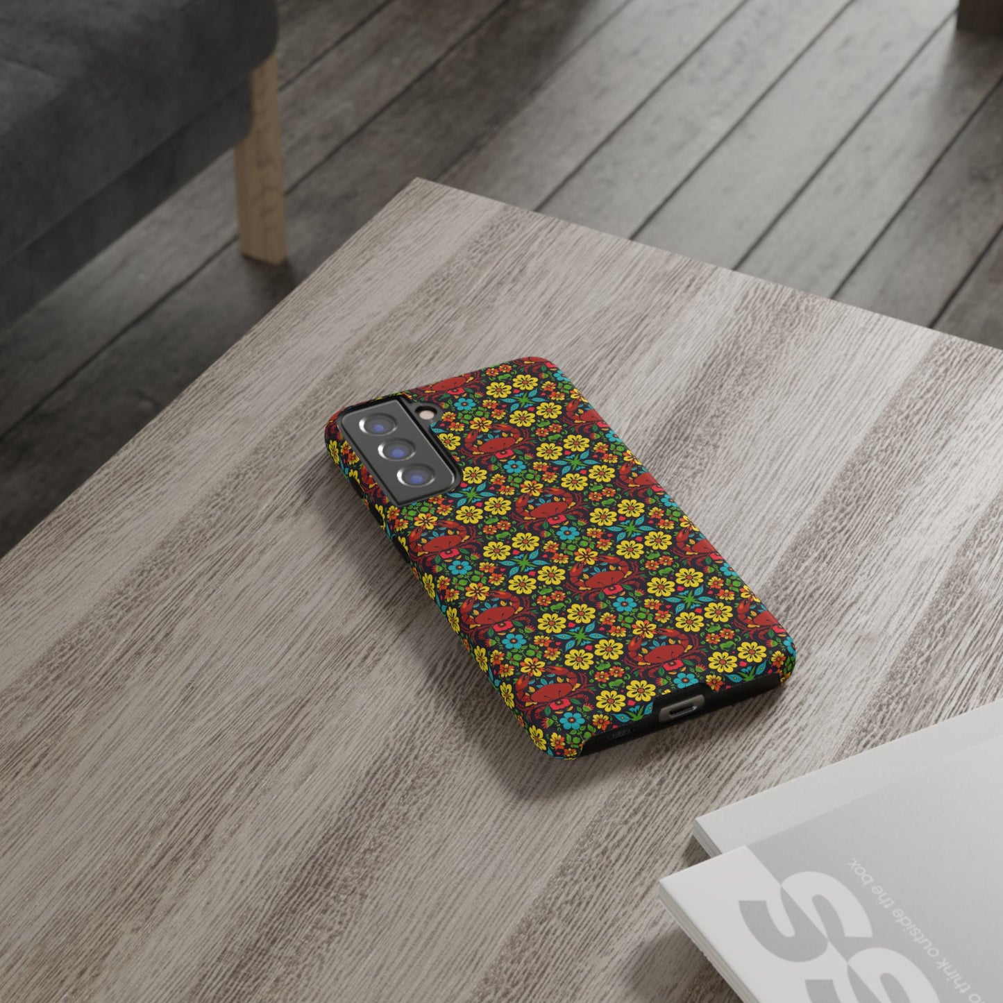 Tough Cases, Cancer, Zodiac v2, Flower Pattern