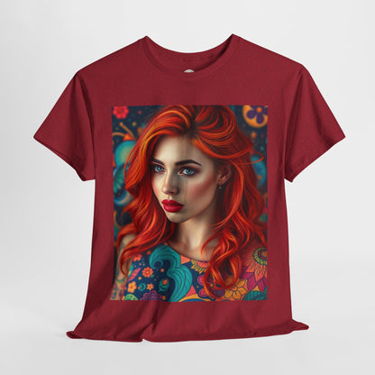 Unisex Heavy Cotton T-Shirt, Aquarius, Zodiac v1, Sexy Art