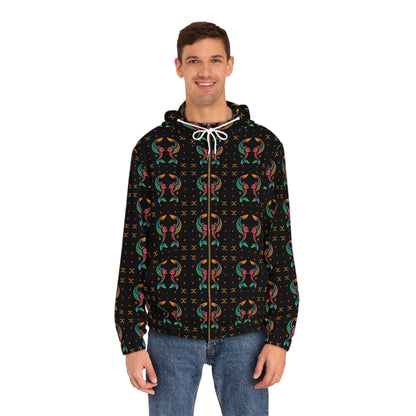 Full-Zip Hoodie (AOP), Pisces, Zodiac v4, Pattern