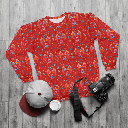 Unisex Sweatshirt (AOP), Pisces, Zodiac, Jewel Pattern