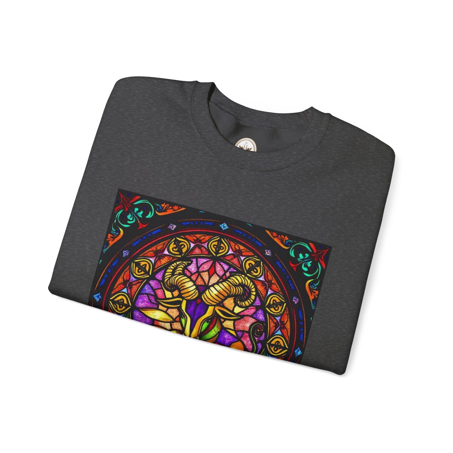 Unisex Heavy Blend™ Crewneck Sweatshirt, Glass 1, Taurus Zodiac Design